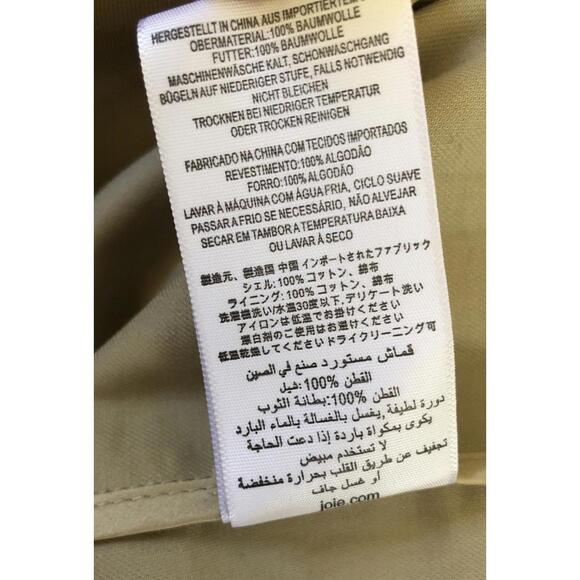 New Joie Alwena Trench Coat In KHAKI Size L Retail $398 - Picture 10 of 10